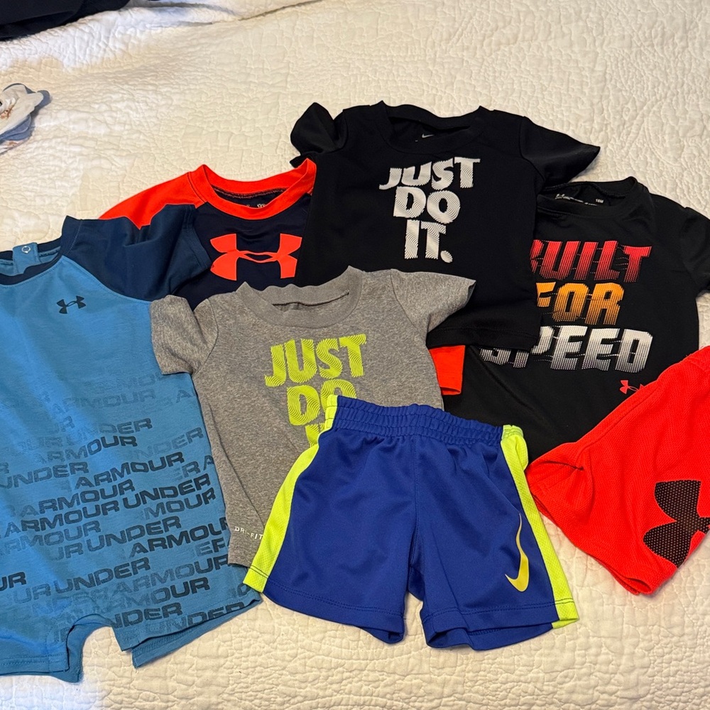 Nike and Under Armour 12-18 month Boys Summer Bundle